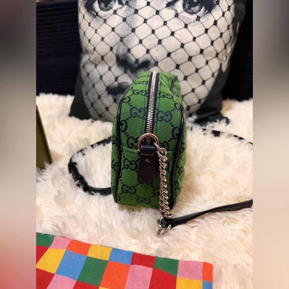 Authentic Like New Gucci Marmont GG Camera Canvas Crossbody - Picture 8 of 16